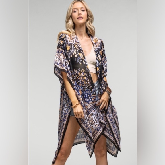 💼 Floral Lightweight Kimono ~ Mandala Print ~ OSFM - Picture 4 of 13